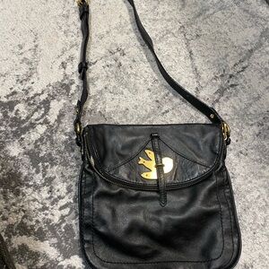 Marc By Marc Jacobs Black Leather Bag with gold hardware